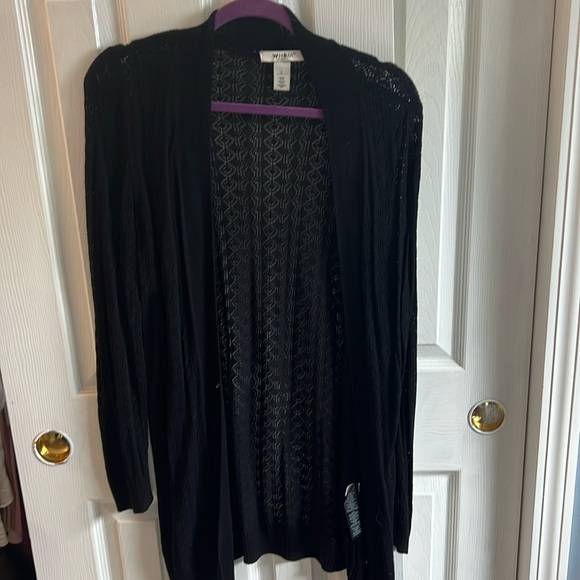 WHBM black pointelle cardigan - Picture 1 of 3